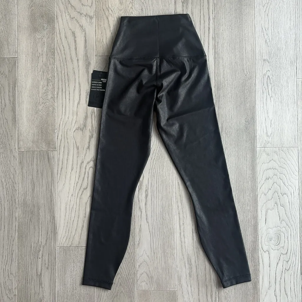 90 Degree By Reflex Black 25” Inseam Leggings New Cracked Black Size XS NWT - Image 3