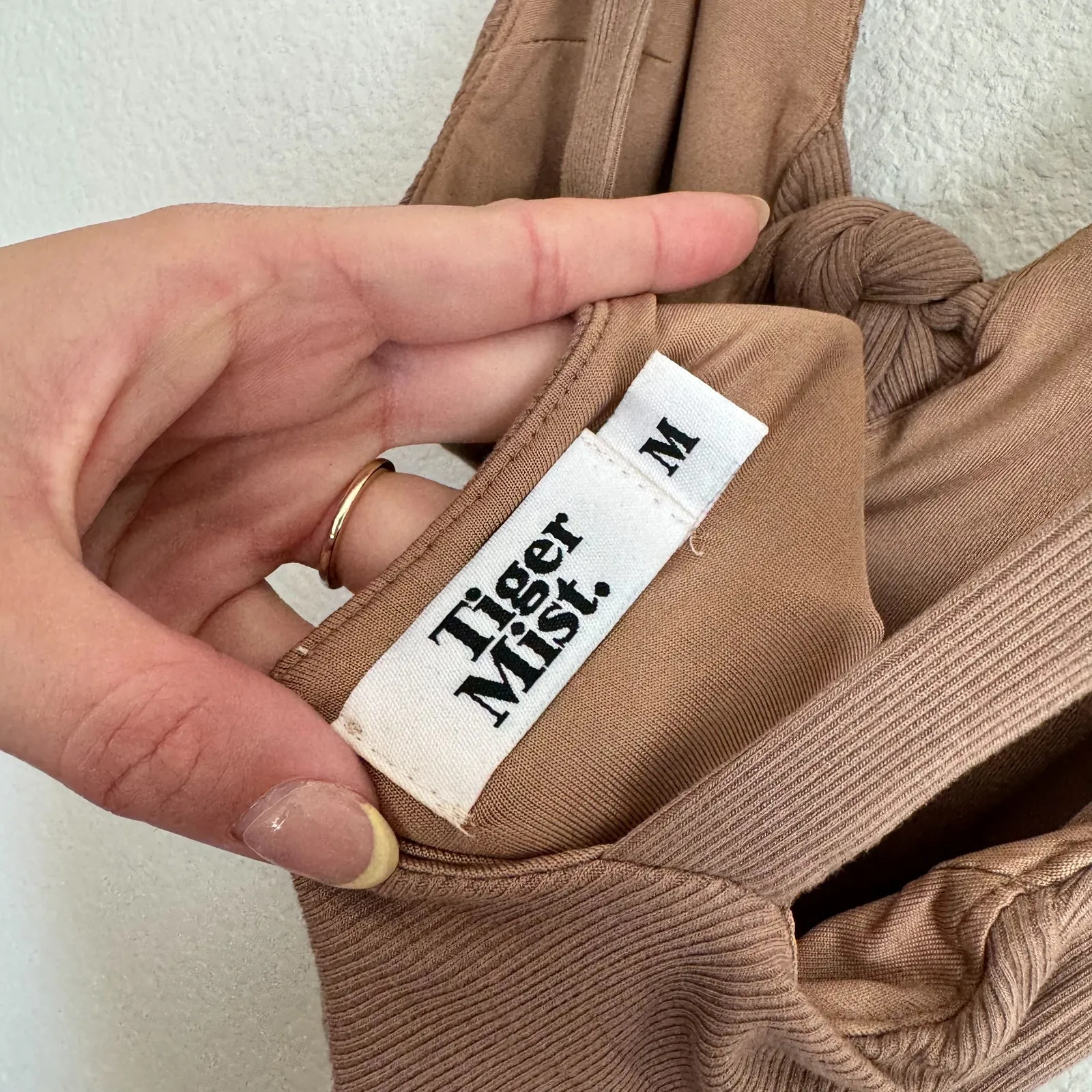 Tiger Mist Neutral Tan Ribbed Bodysuit - Image 4