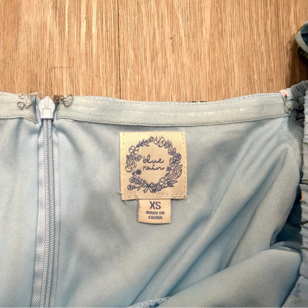 Francesca’s Floral Blue Romper - Image 2