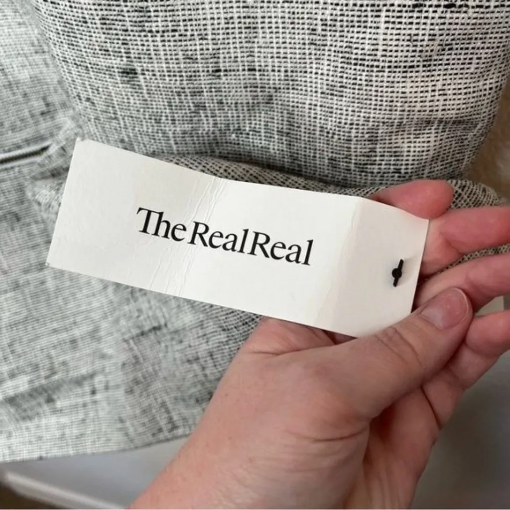 Jenni Kayne micro tweed lined sleeveless above knee business sheath dress small Gray - Image 9