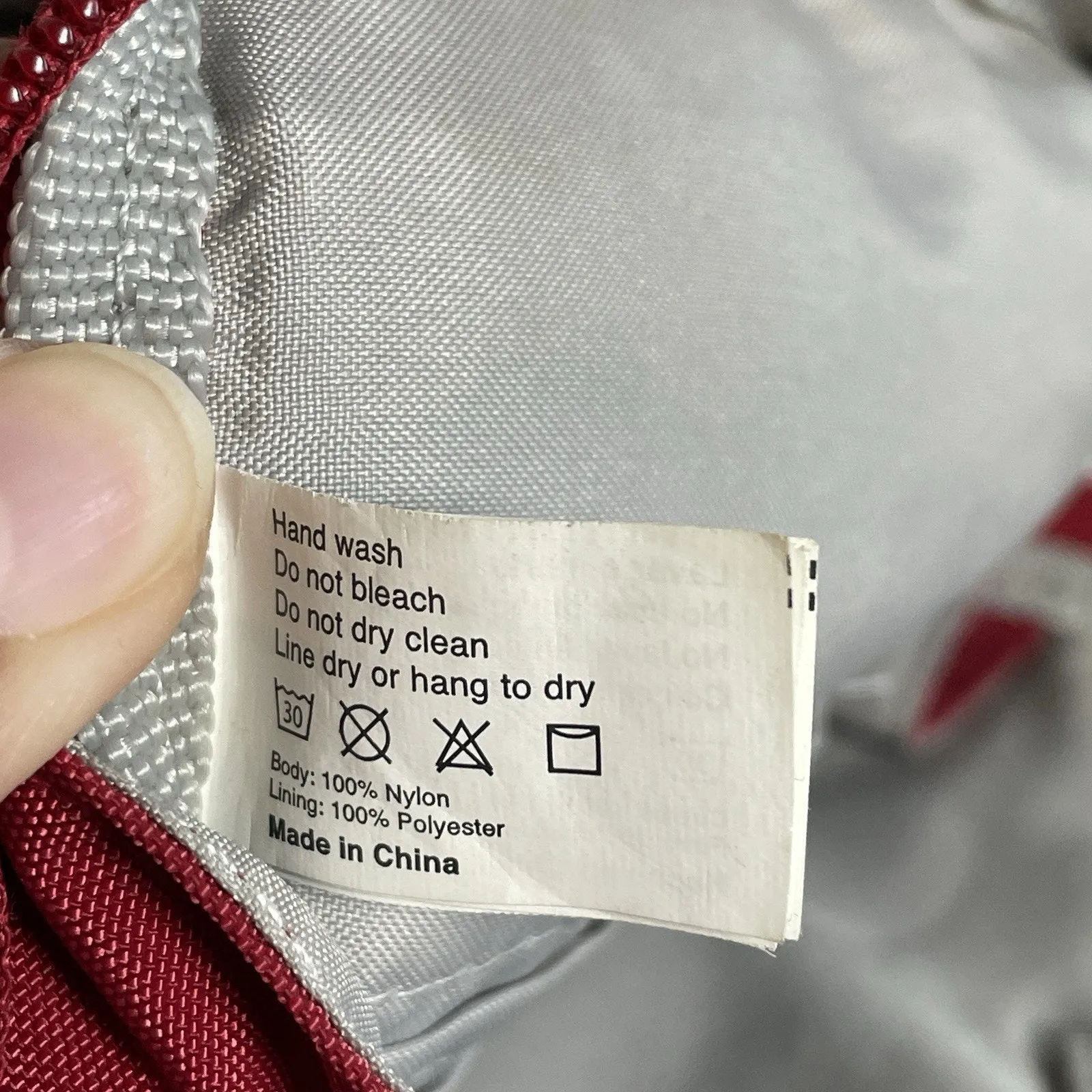 Baggallini Triple Zip Crossbody Purse Waist Pack Apple Red Nylon Bag Travel - Image 12