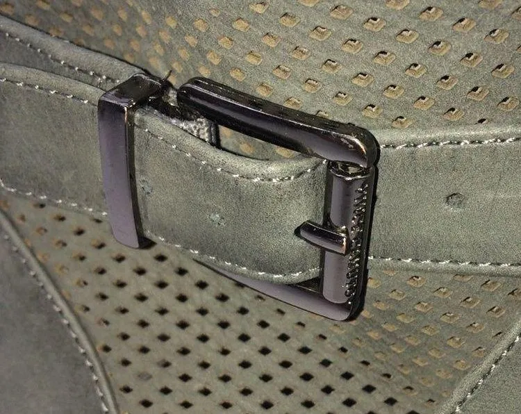 Vince Camuto Women's Dark Gray Laser Cut Perforated Suede Booties - Image 7