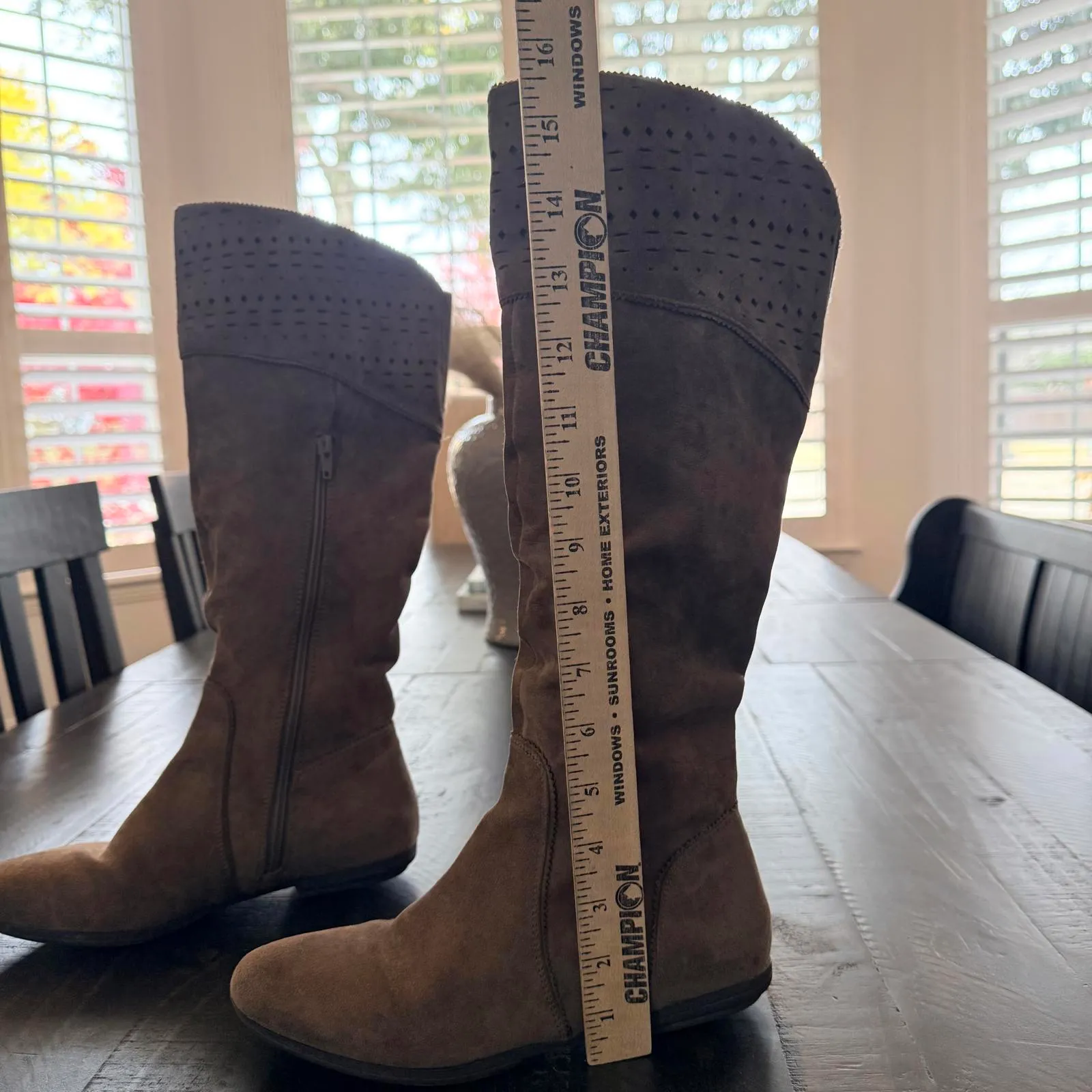 Seven Dials Dillon Brown Knee-High Boots Suede Look Sz 6.5M Fall Winter Casual - Image 2