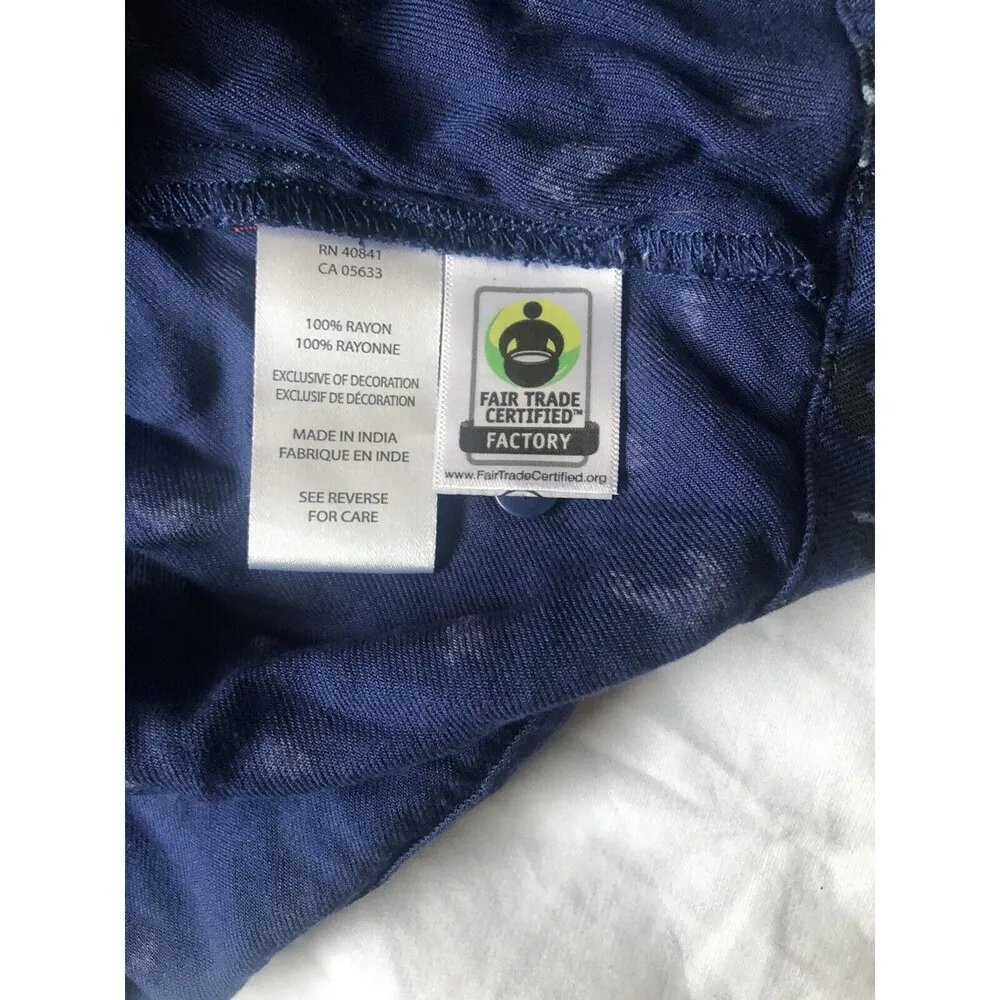 Aventura Womens Plus XXL Animal Print Top Embroidered Long Sleeved Royal Blue - Image 6