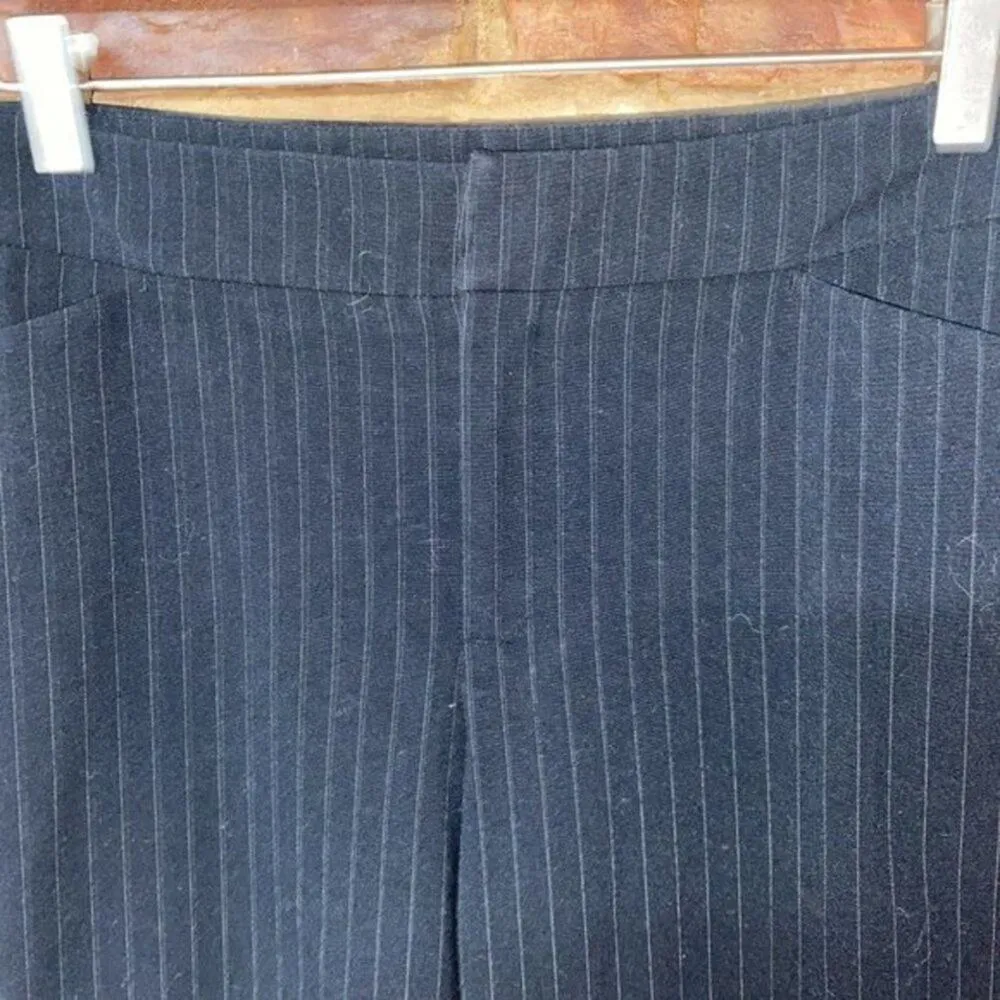 Rafaella Black & White Pinstripe Wide Leg Dress Pant Trousers Women's Size 10 - Image 9