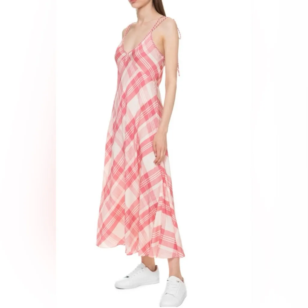 Ralph Lauren Pink Checkered Maxi Dress NWT - Image 2