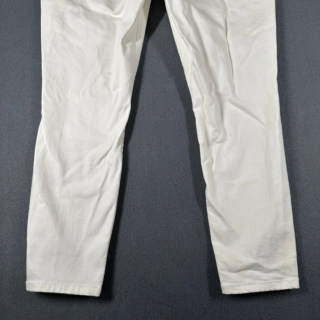 Loft Outlet Womens 12P White Skinny‎ Ankle Cropped Cotton Blend Jeans - Image 12