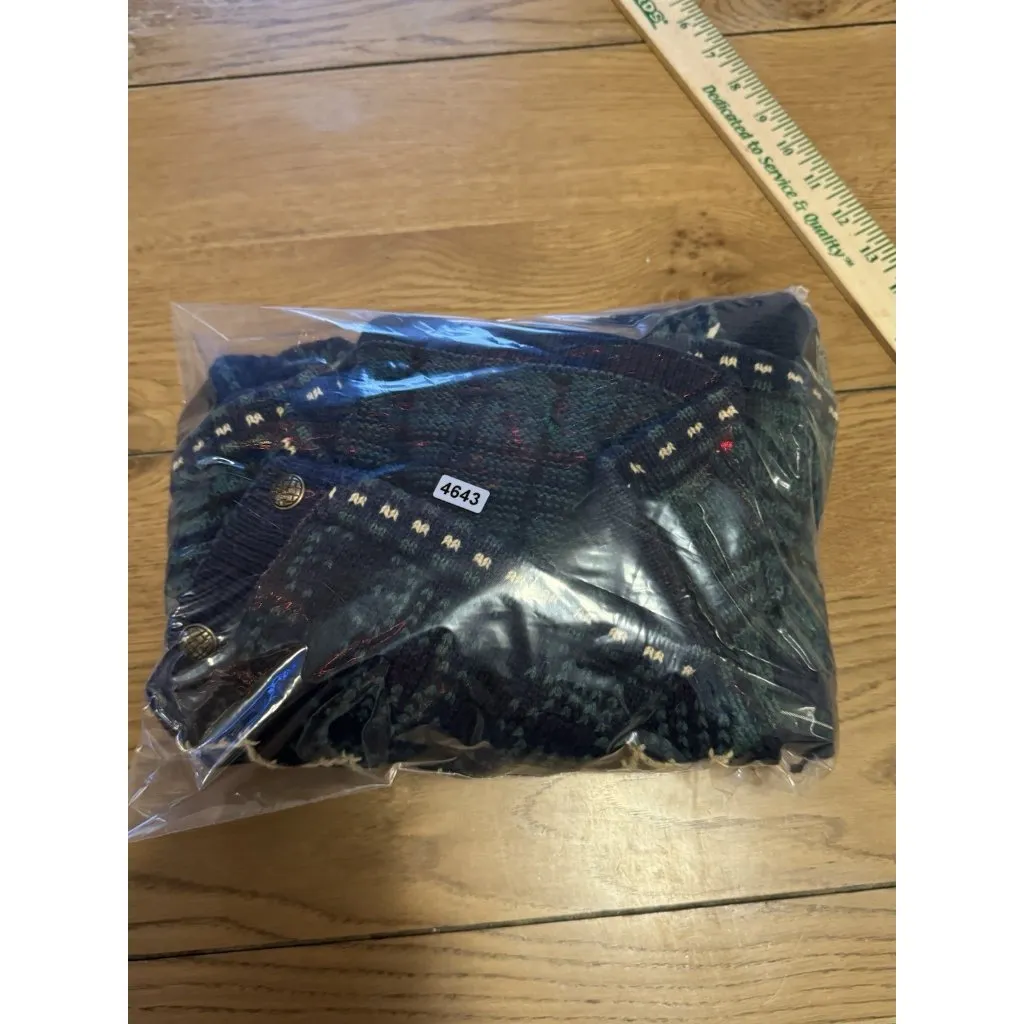 Christopher & Banks Hand Embroidered Cardigan‎ Sweater Holiday Vintage Festive M Size M - Image 11