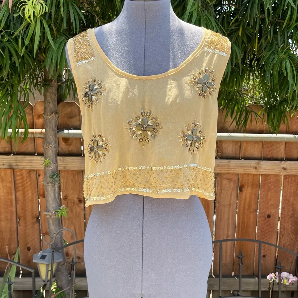 Tramp Embellished Sleeveless Crop Top size M Size M - Image 9