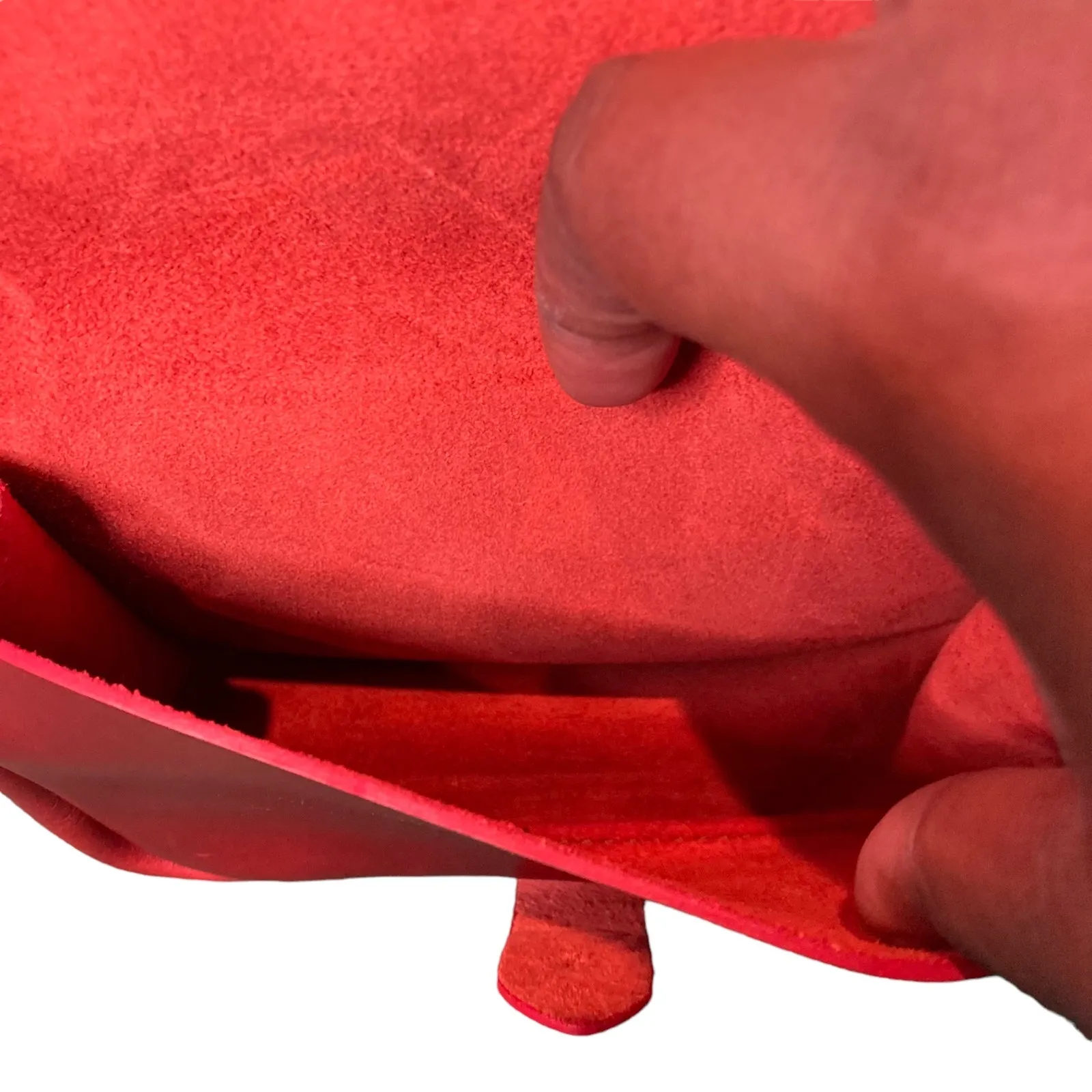 Orox Leather Co Merces Petite Red Leather Shoulder Bag - Image 6