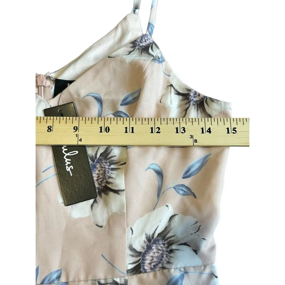 NWT Lulus Magical Meadow Blush Pink Floral Print Women’s XS Mini Skort Dress I16 - Image 4
