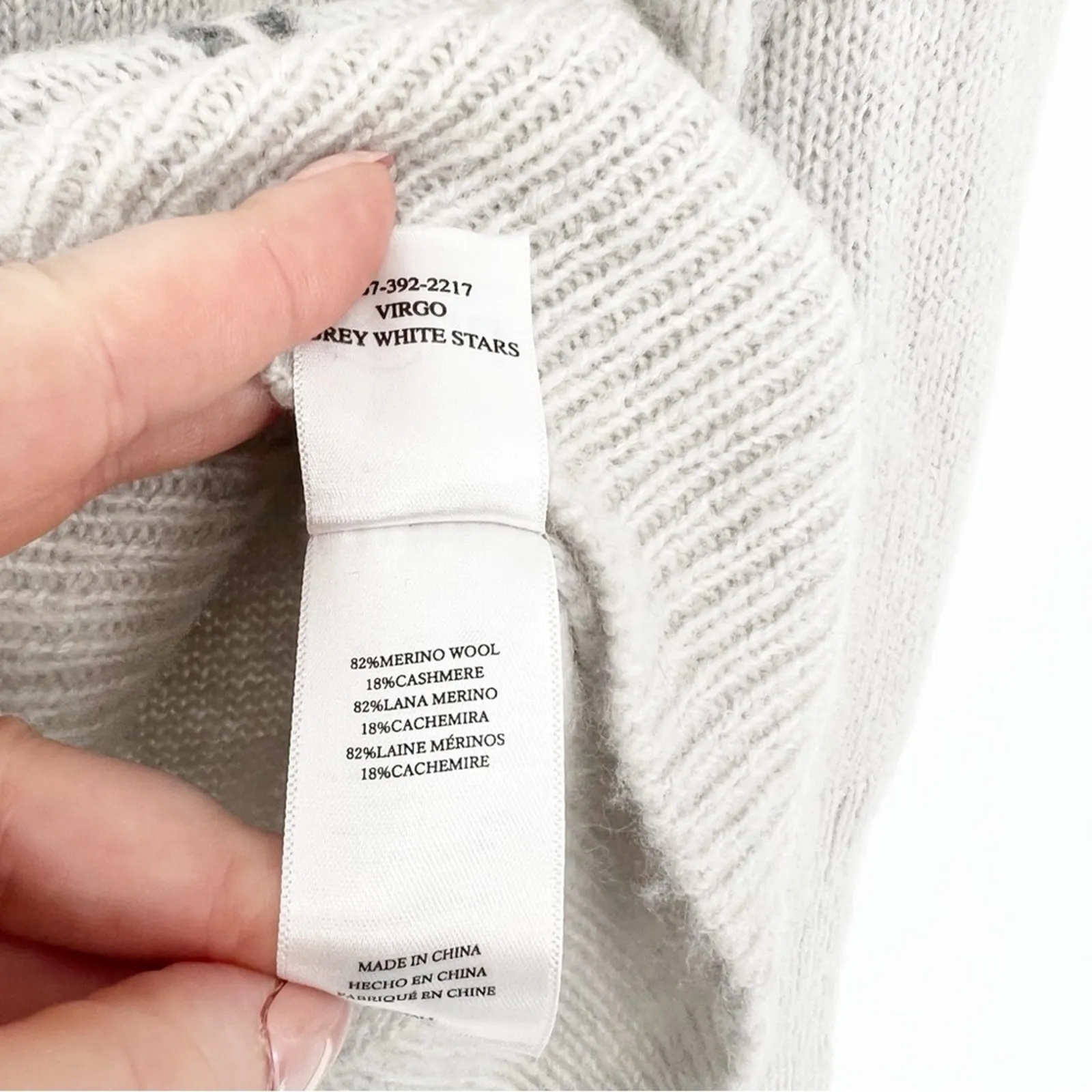 Rails Cashmere‎ Blend Virgo Star Sweater S Grey - Image 6