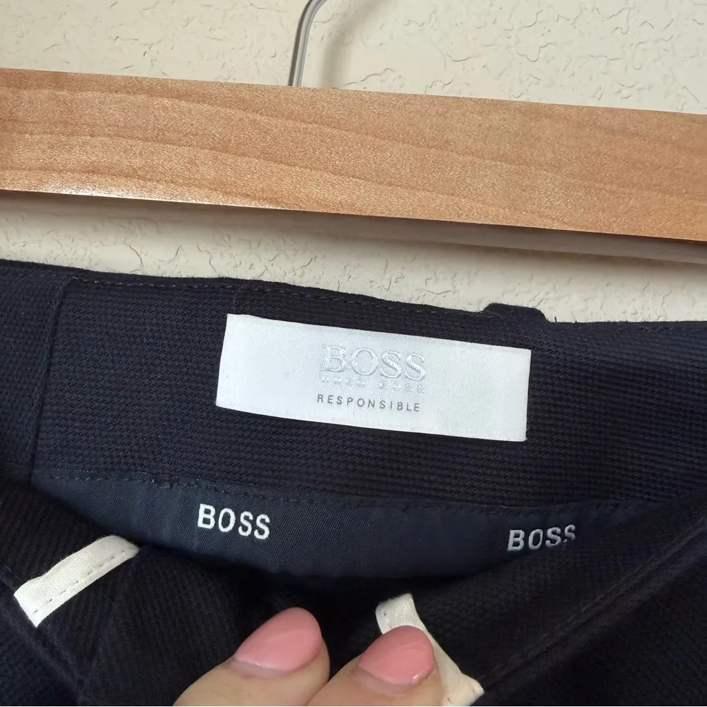 Hugo Boss BOSS Tapaka Wide Leg Crop Pants – Size 8 (EU 40 / UK 12) Blue - Image 4