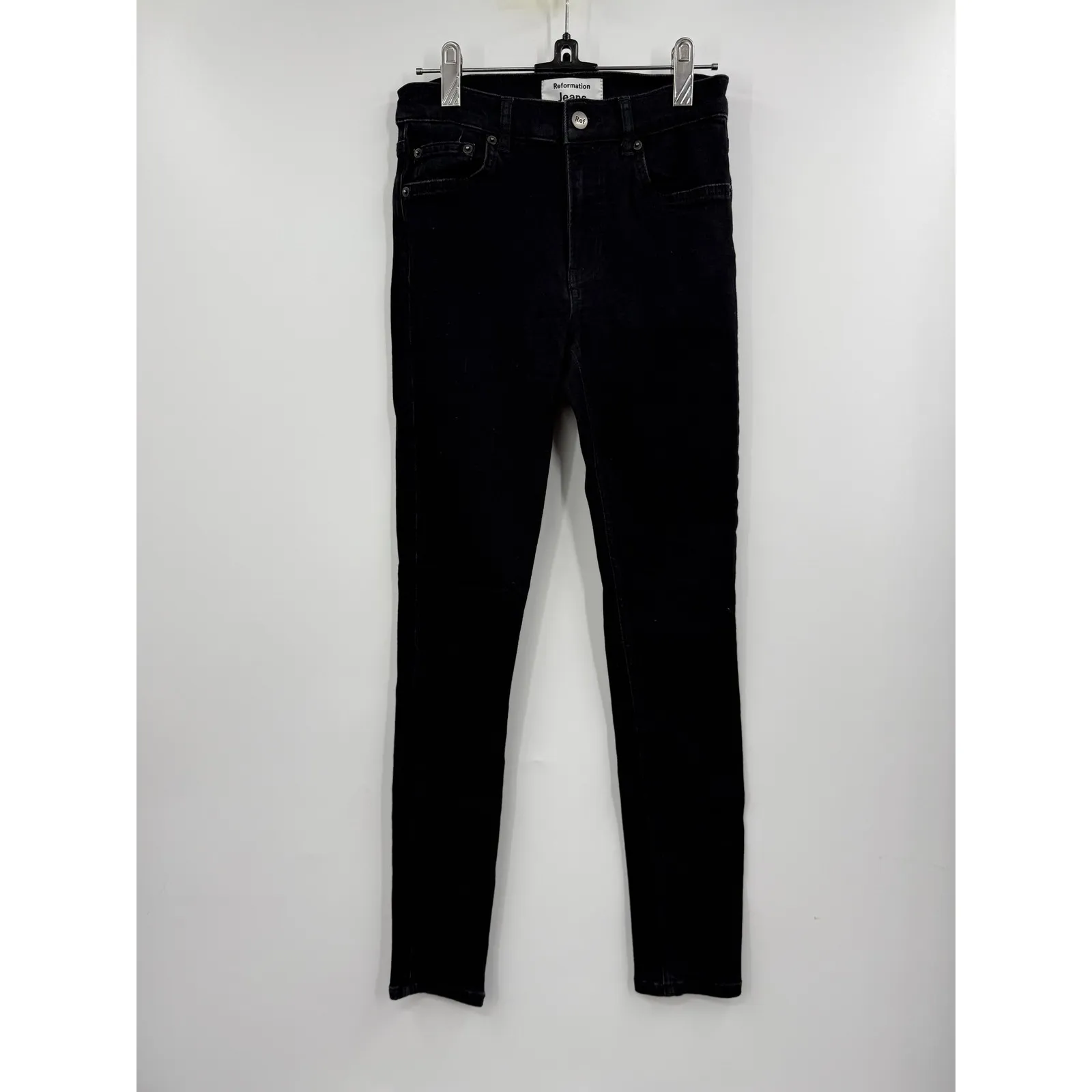 Reformation Jeans Womens 25 Black Skinny Stretch Denim Tencel Blend RN143248 - Image 9