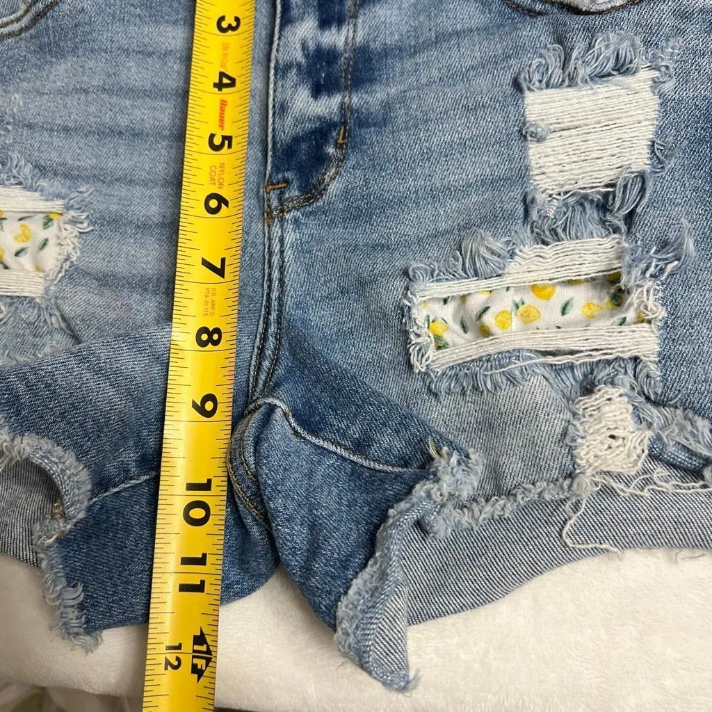 Judy Blue Distressed Shorts Lemon Patch Small Women - Image 8
