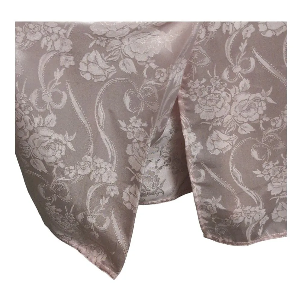 Vintage 80's Scott McClintock Pink Ivory Lace Victorian Style Dress High Neck 6 - Image 8