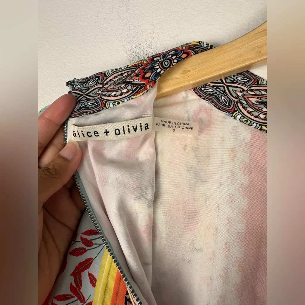 Alice & Olivia Raya Mandarin Collar Mini Dress Women’s Sz 0 - Image 10