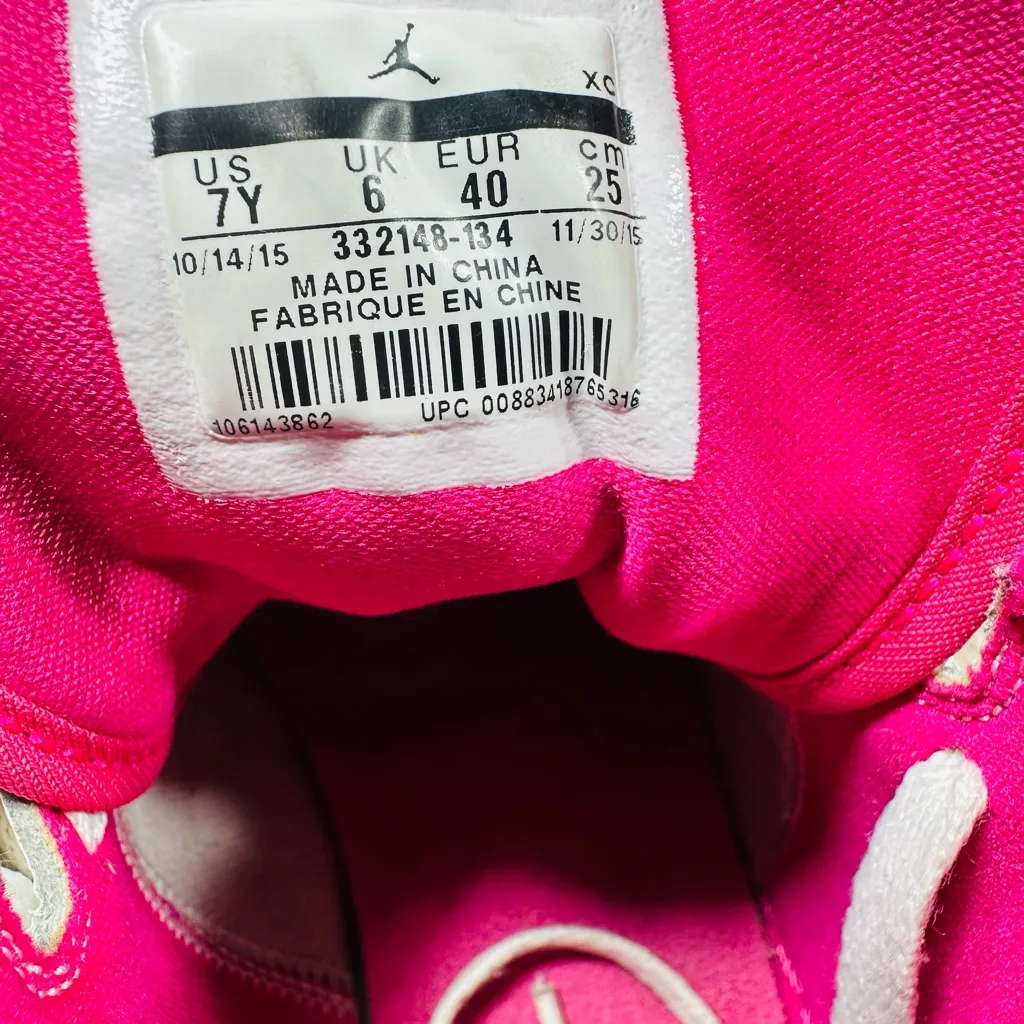 Air Jordan 1 Retro High GG Easter White Gamma Green Pink Size 7Y 332148 134 - Image 7