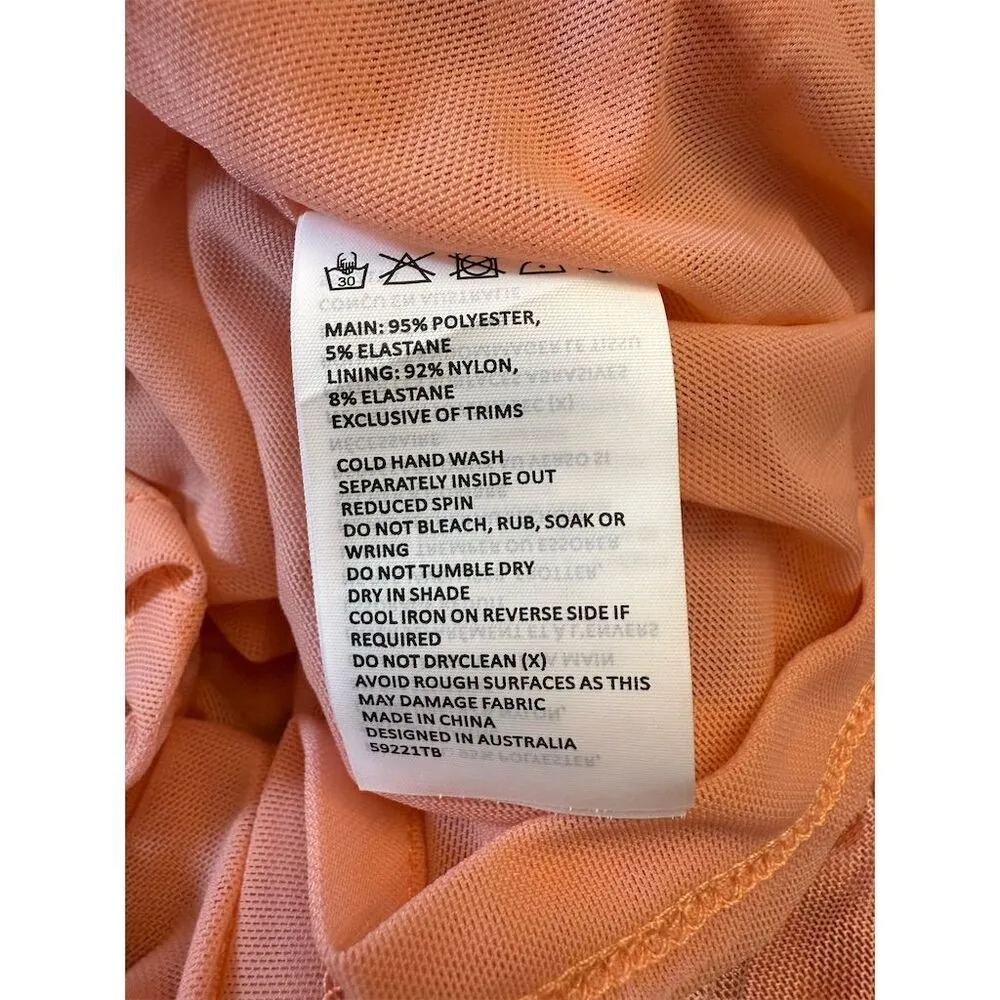 Bardot Women's Felicia Mesh Top Size 10 Red Floral Ruched Blouse - Image 11