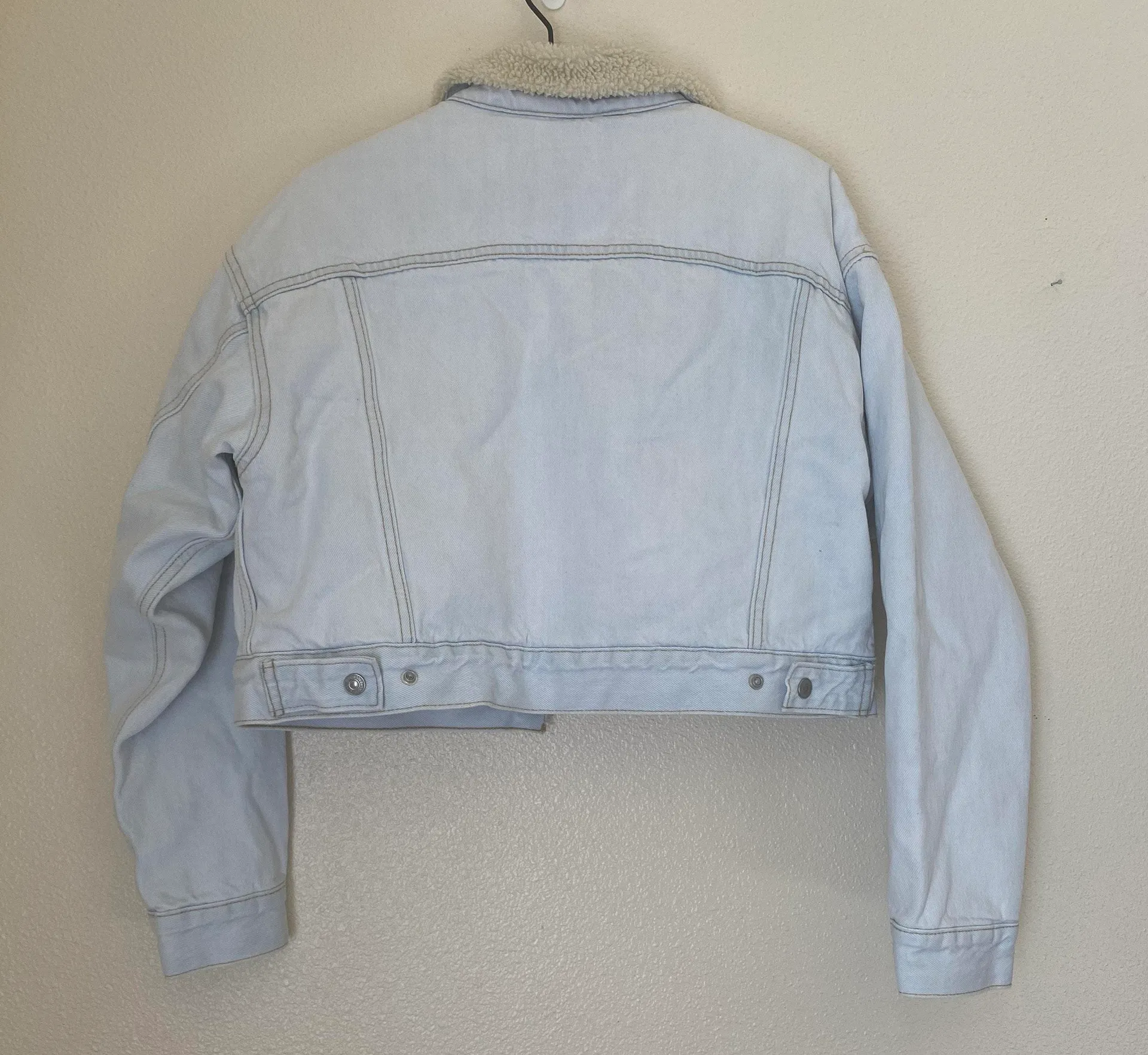 Cropped Dad Sherpa Trucker Jacket - Image 5