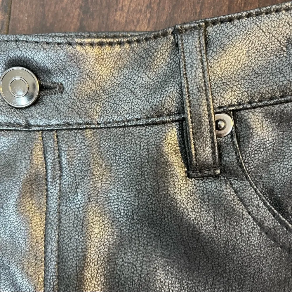 H & M New with Tags Faux Leather Biker Mini Skirt - Image 4