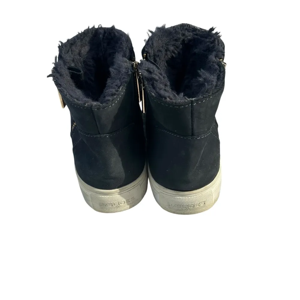 J Slides NYC Waterproof Poppy Suede Sherpa Lined Ankle Sneaker Bootie Size 7M. - Image 5