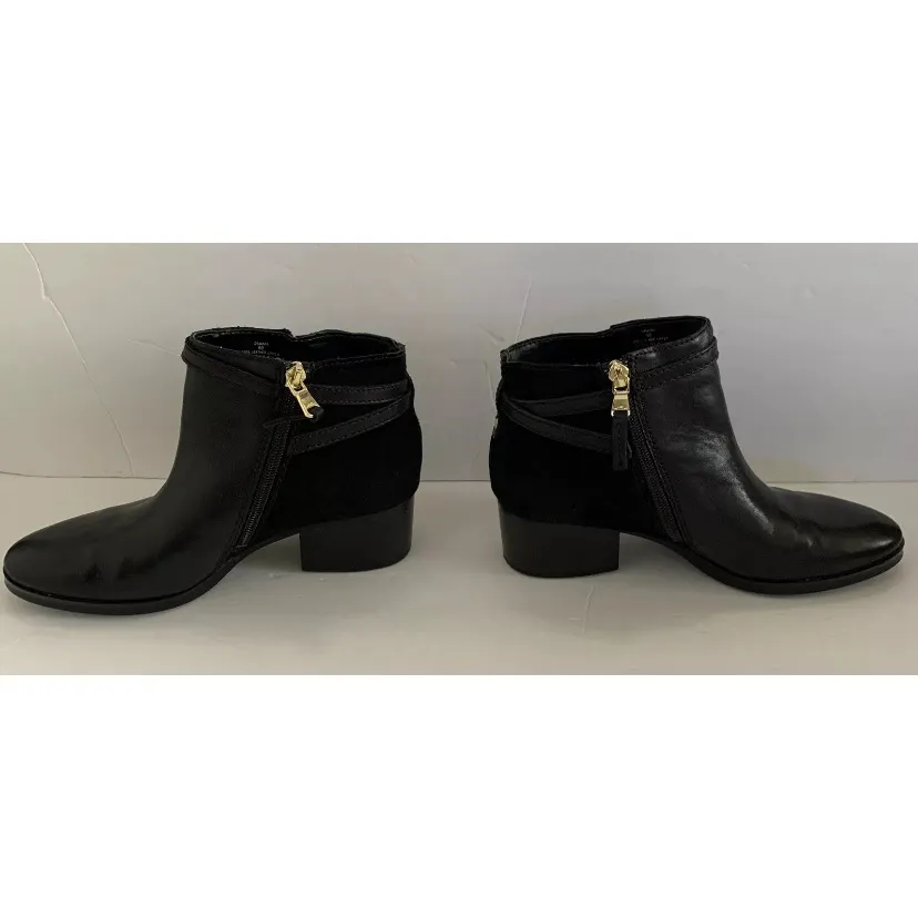 Lauren Ralph Lauren Damara  Black Boots Booties Shoes 
6 B Leather Suede Excelle - Image 2