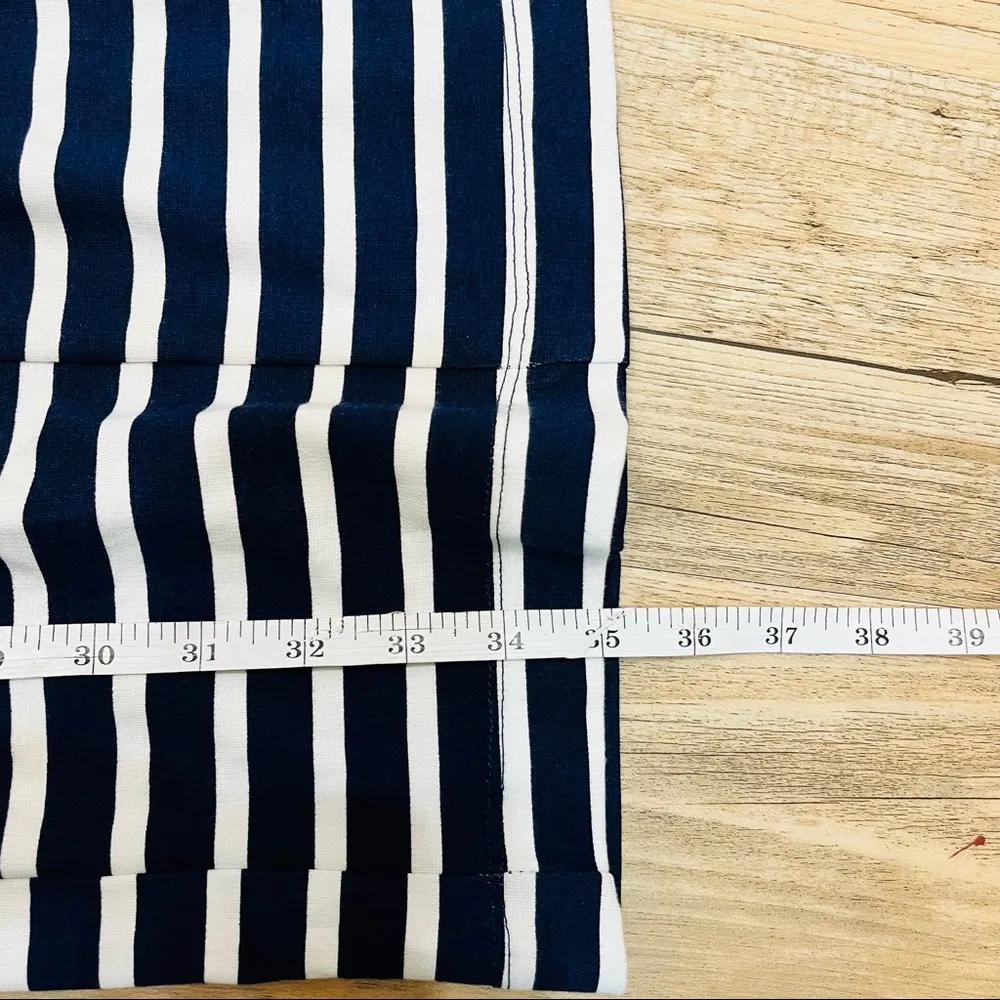 Crown & Ivy Women's Shift Dress Navy/White Stripe with Gold Accent sz Me… - Image 98