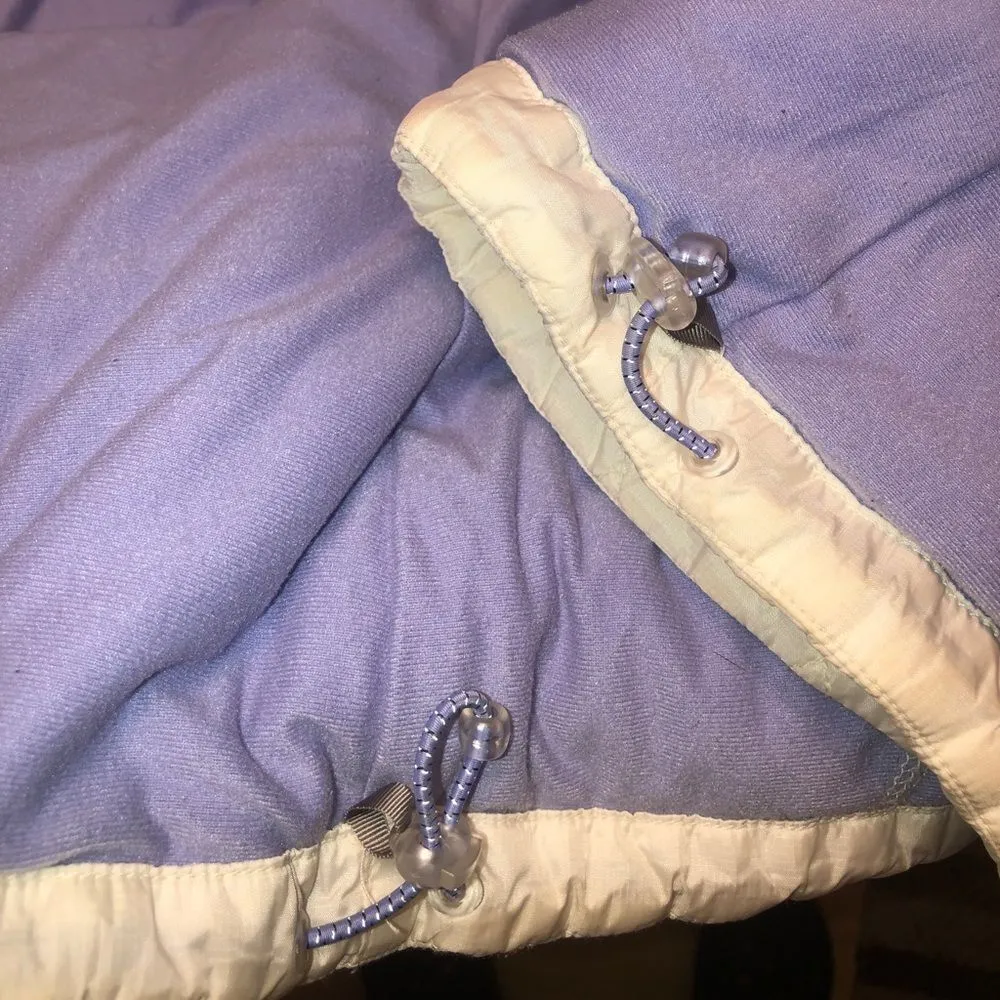 LL Bean Sz M Womens Off White Quilted Zip Insulated Winter Puffer Jacket Coat - Image 4