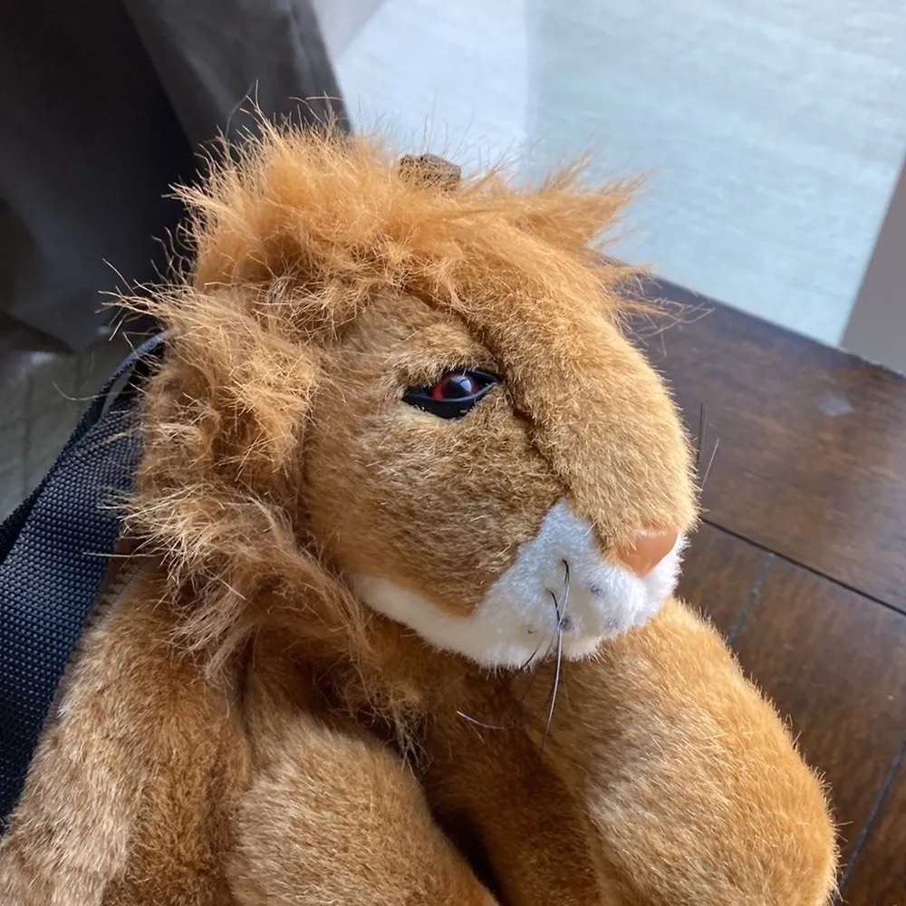 Vintage SKM plush lion backpack dead stock festival - Image 10