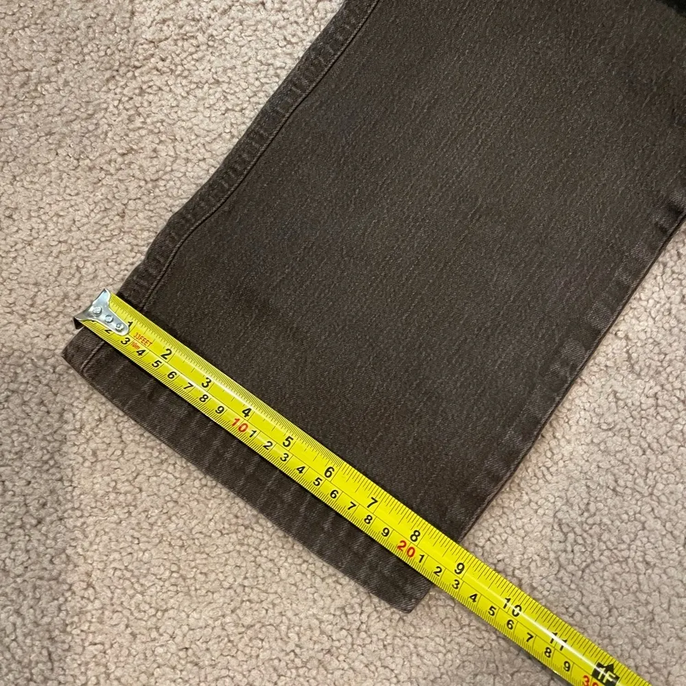 CHICOS platinum brownish black denim high rise wide-leg pants - Image 7