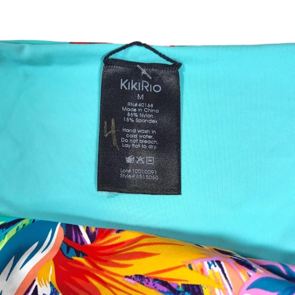 NWT Kikirio Floral Beaded Tassel Side Tie Bikini Bottom in Seafoam Green Size M - Image 5