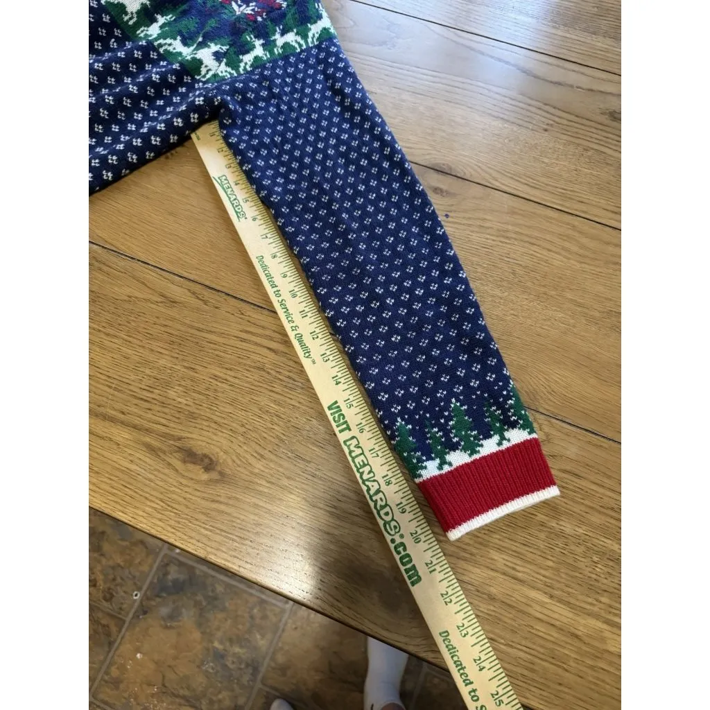 Holiday Time Ugly Christmas Sweater Wolf Knit Holiday Party‎ Office Fantasy 2x - Image 9