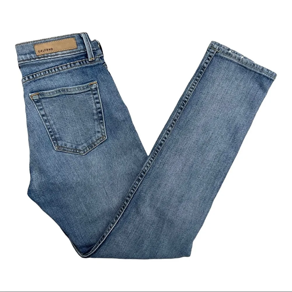 GRLERND Naomi High Waist  Straight Leg Jeans In I will Survive Blue Size 24 - Image 5