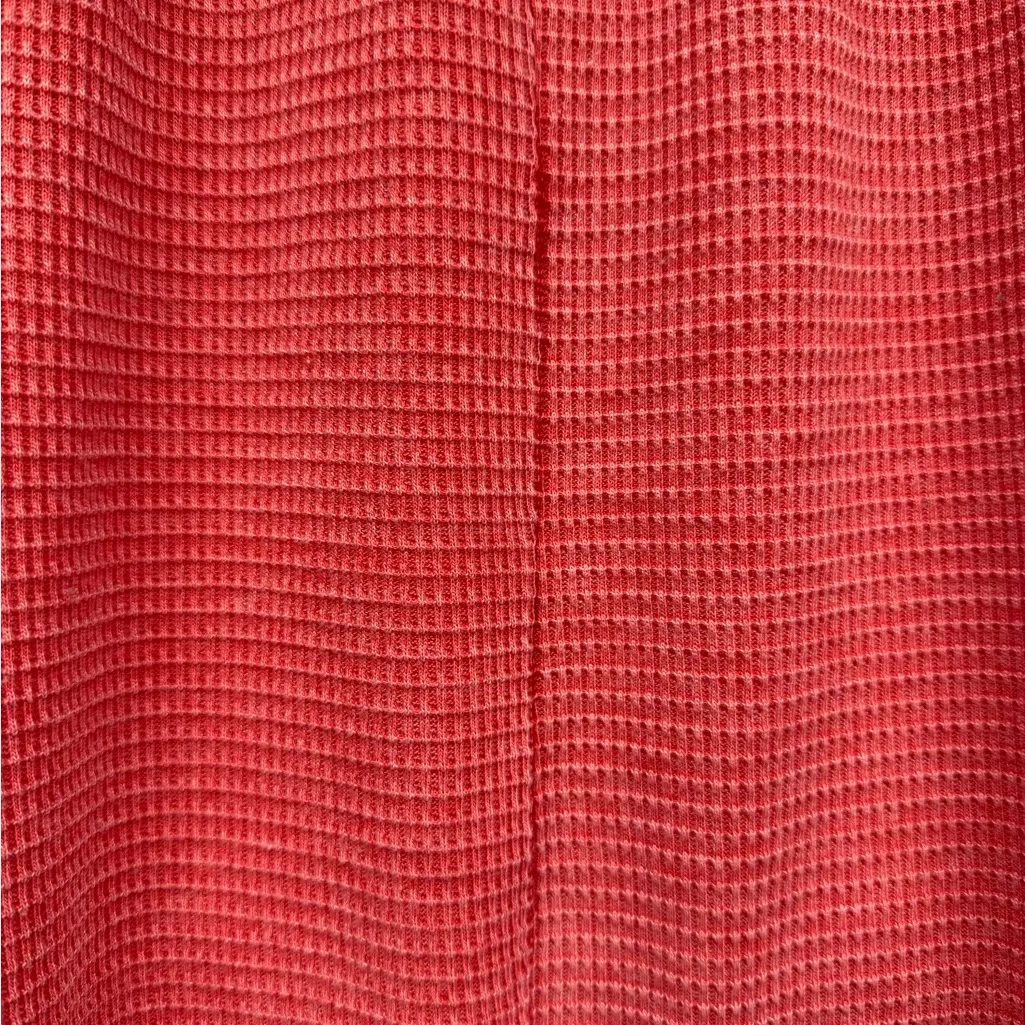 Free People We The Free Coral Thermal Henley Babydoll Top Size Medium EUC - Image 10