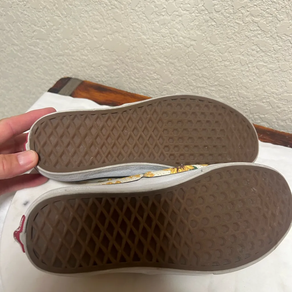 VANS Authentic Canvas White Sunflower Dots Lace-Up Low Top Sneakers Shoe… - Image 7