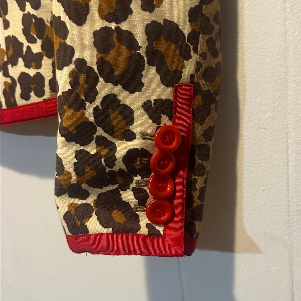 Etcetera size 2 leopard blazer - Image 2