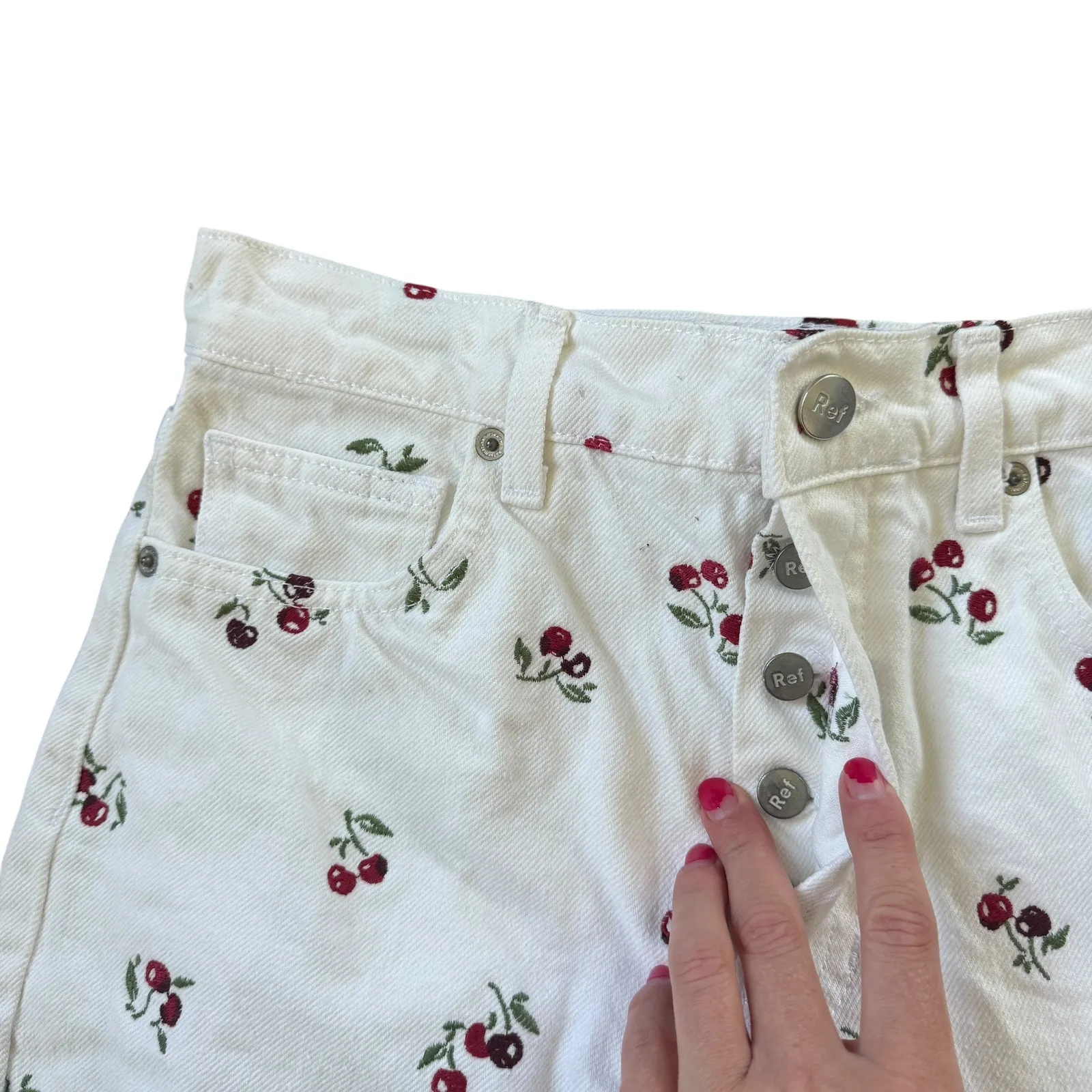 Reformation Cherries High Rise Straight Jeans - Image 6