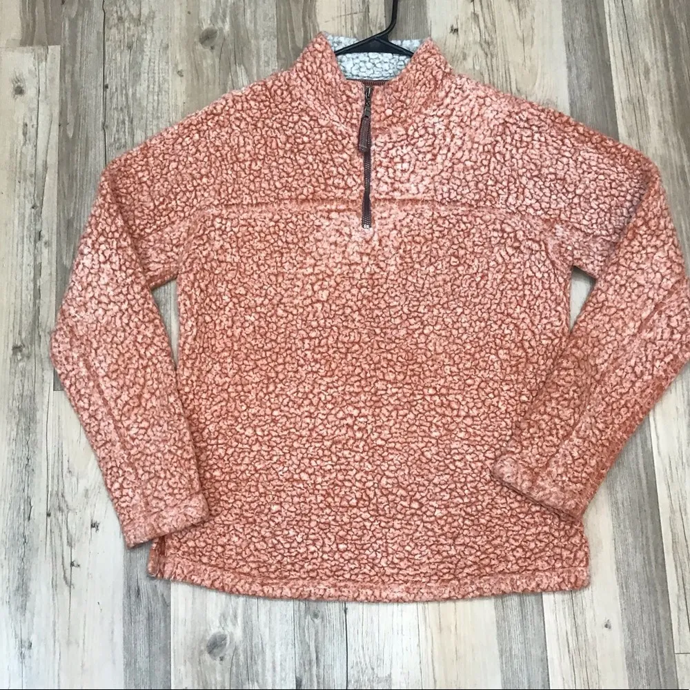 FROSTY TIPPED PILE 1/2 ZIP PULLOVER IN SPICE BY TRUE GRIT sz small - Image 7