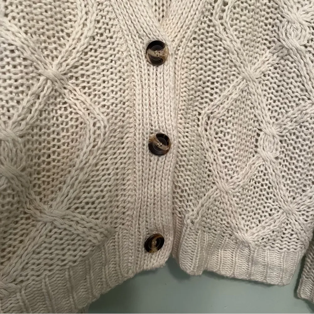 Nordstrom Rag Supply Cardigan Cream Oversized Grandpa Cardi L NWT Cotton Blend - Image 7