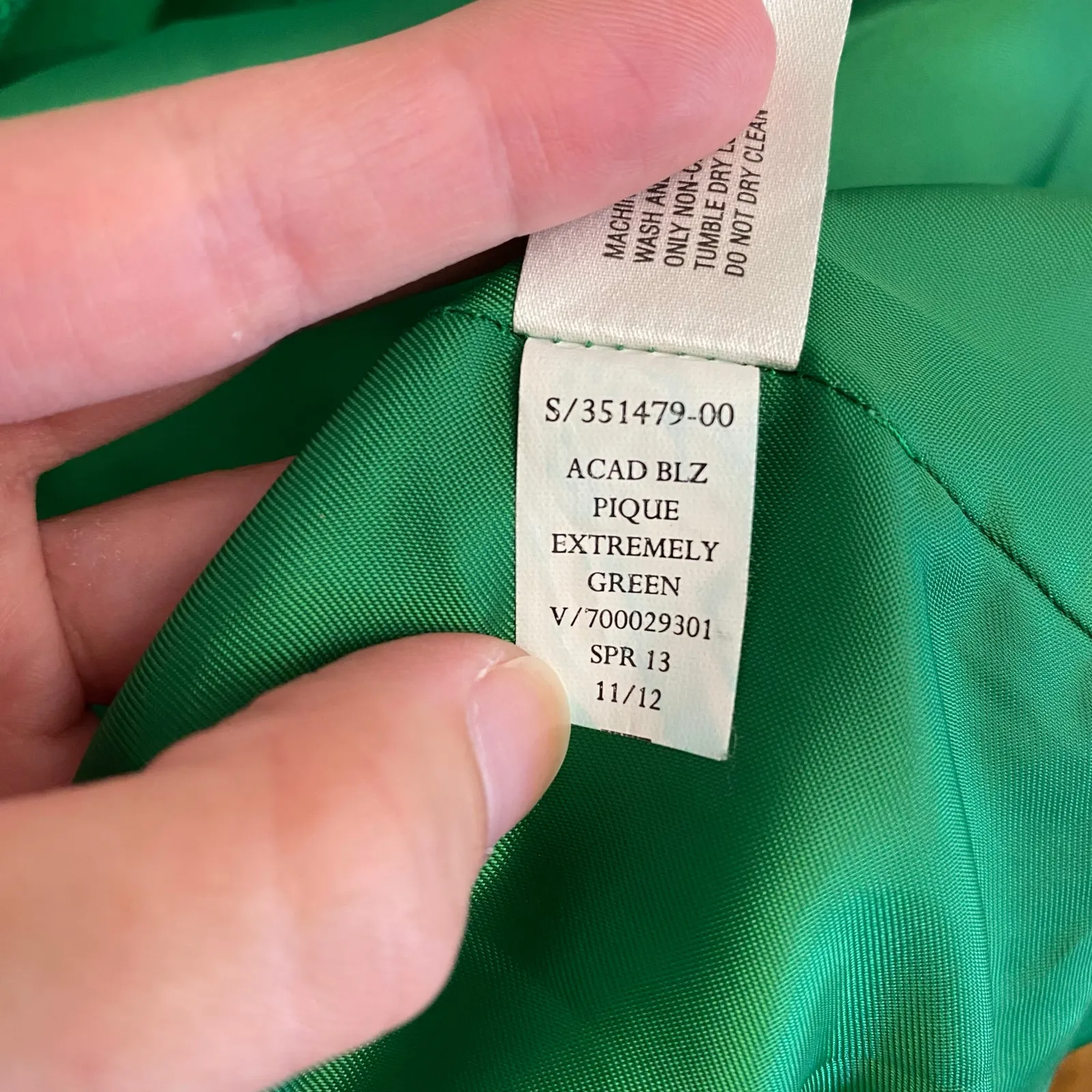 Gap‎ Green The Academy Blazer Size 2 Twee, Preppy, Casual, Office - Image 6