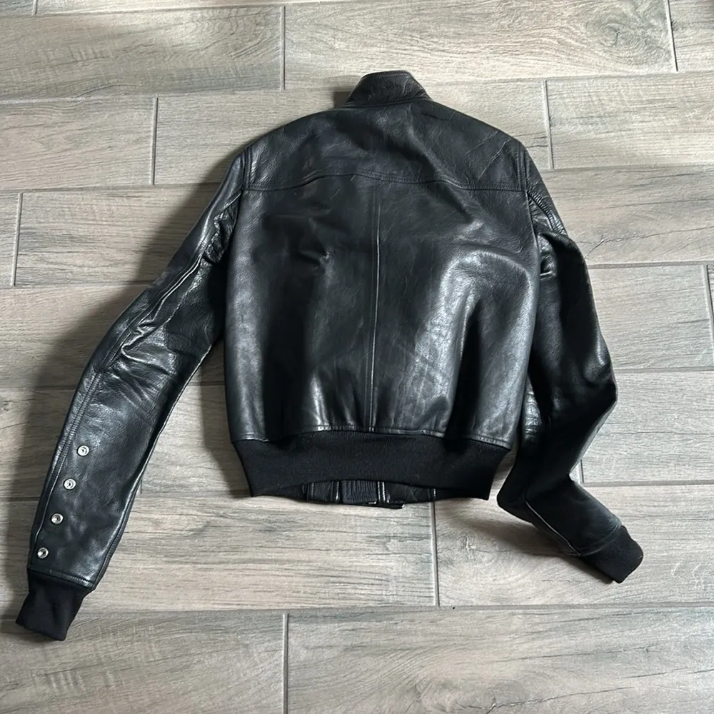 Rick Owens leather jacket Black Size undefined - Image 4