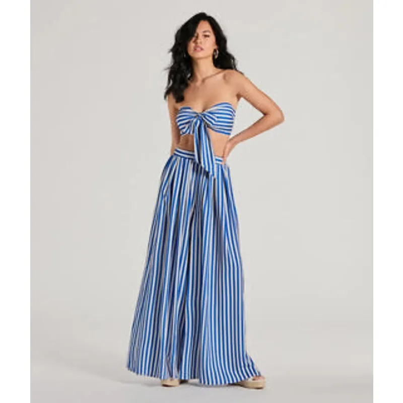 Privy 2 Pc Striped outfit‎ NWT size medium - Image 3