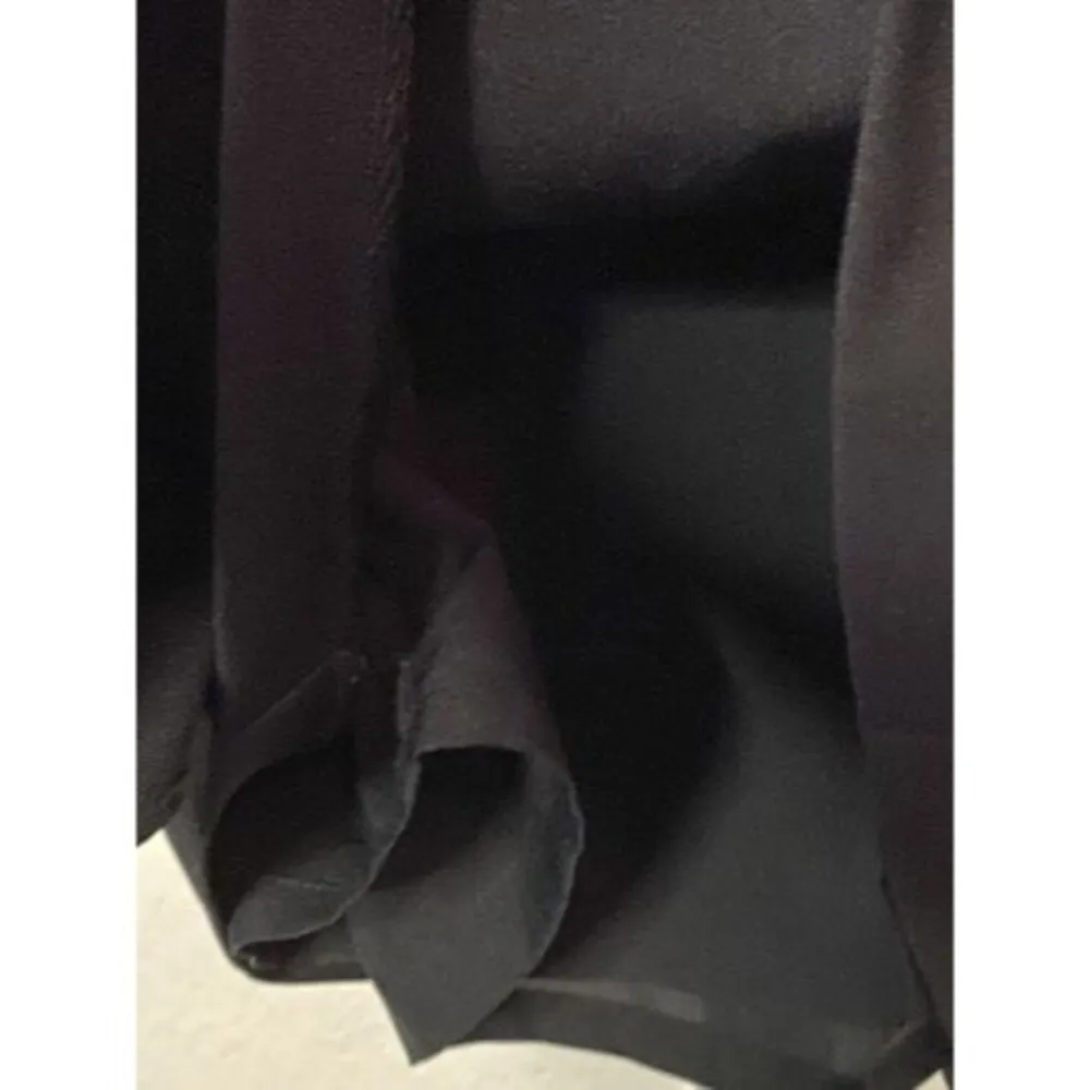 CHETTA B Women's Black Sheath Dress | Sz 12 | Ruffle Sleeveless | Evening Career - Image 4