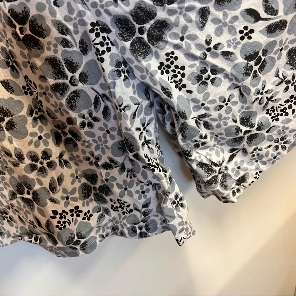 Vintage Blair Improved Living Blue/White Floral Romper Size Large - Image 5