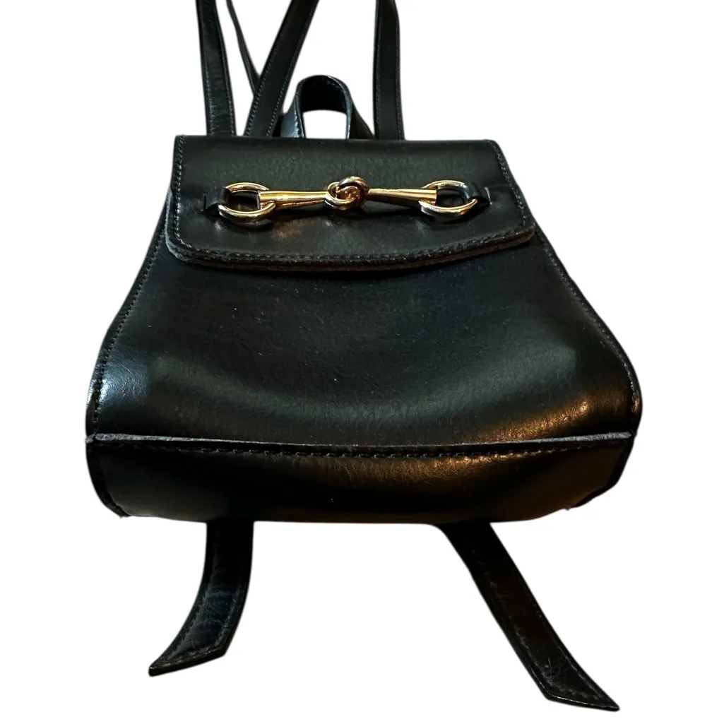 Brandy Melville Black Mini Horsebit Backpack Purse Bag Travel Casual One Size - Image 6