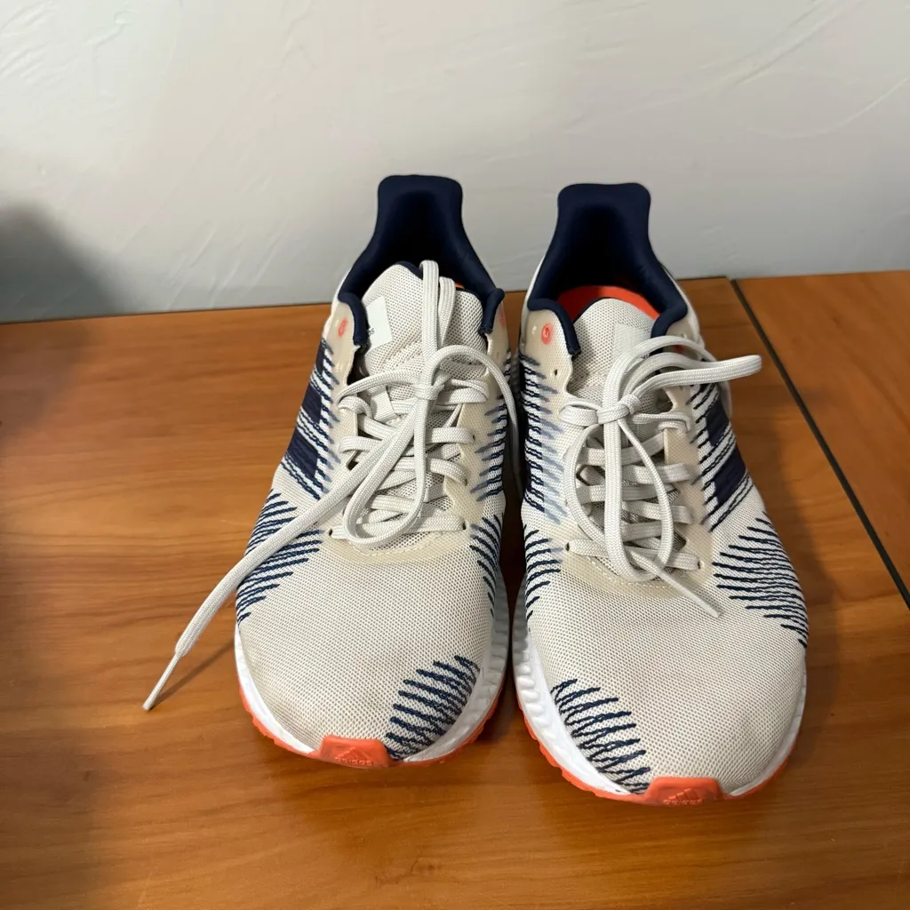 adidas‎ Boost Solar Blaze Running Shoes F34547 Cream White Navy Running W8.5 - Image 2