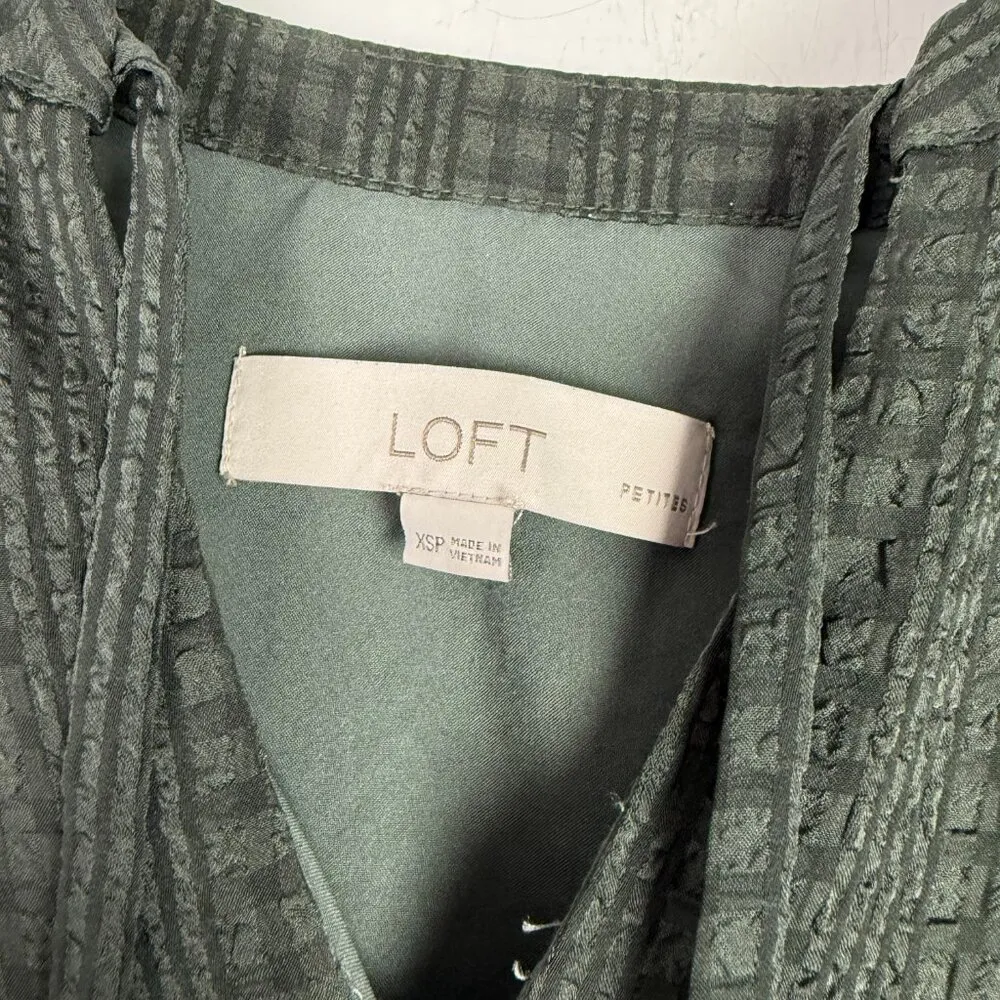 Petite Textured Ruffle Swing Dress Long Sleeves Size XSP XS Petite - Image 4