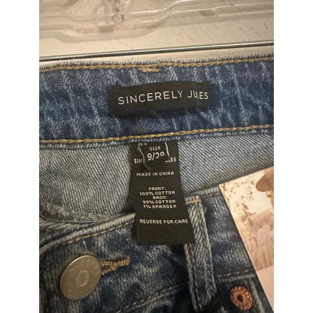 Sincerely Jules Blue Ankle Cropped Jeans Size 29 NWT - Image 4