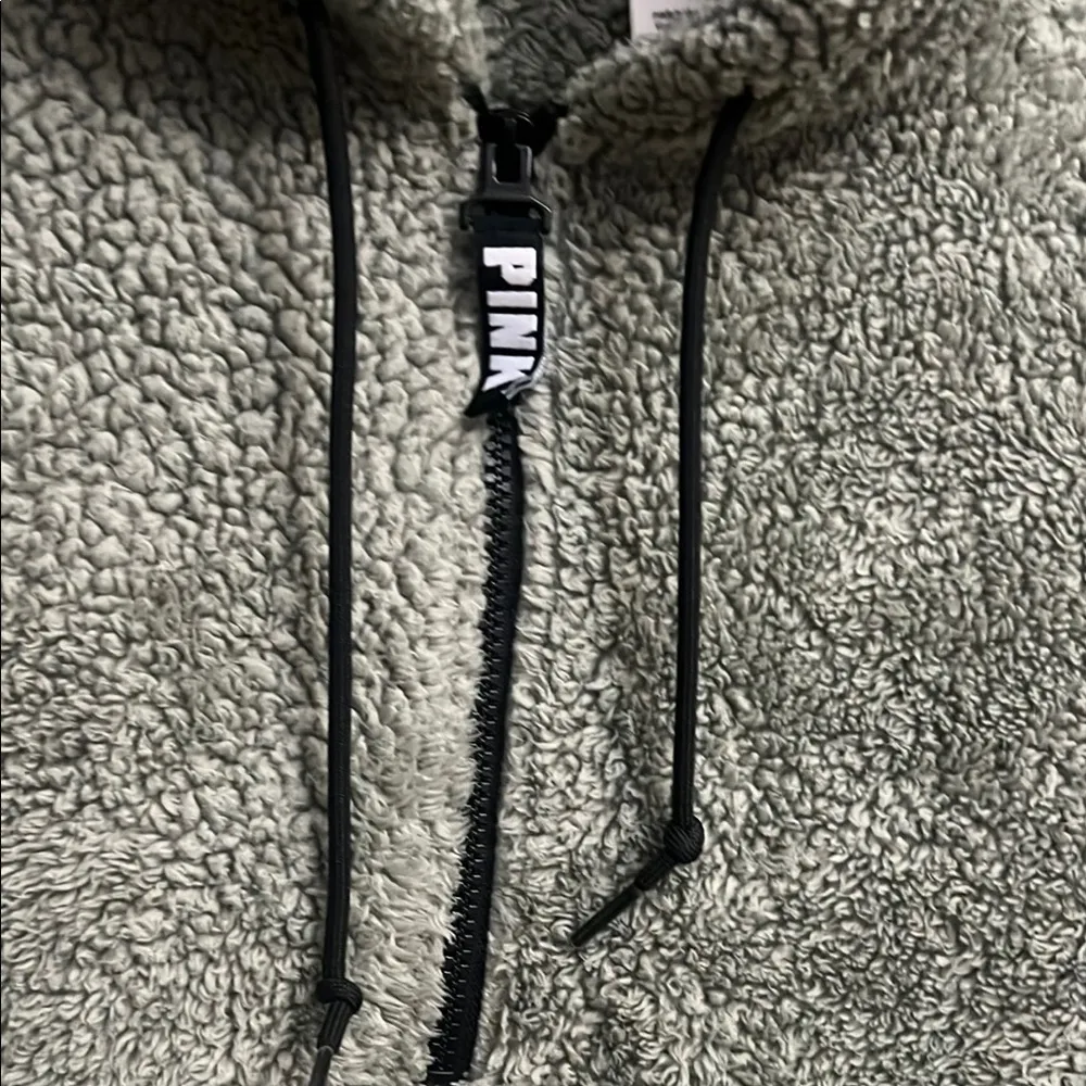 Cozy Sherpa Hoodie in Olive Green - Image 3